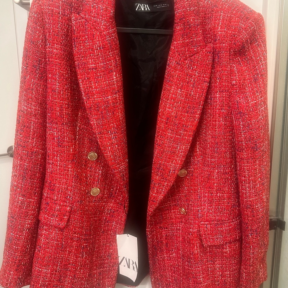 Vintage UK Zara Vibrant Red Jacket